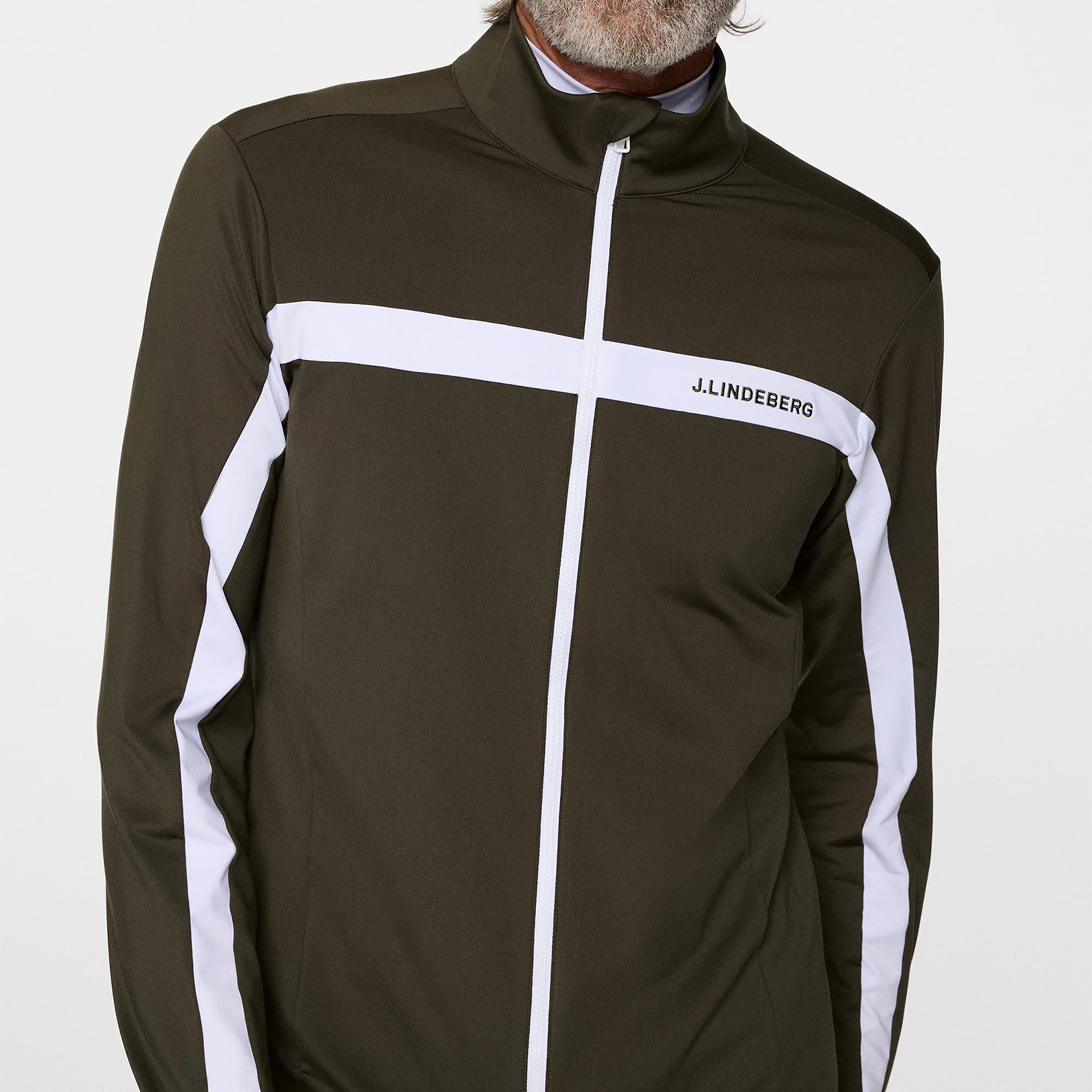 J Lindeberg Jarvis Mens Golf Mid Layer Forest Green